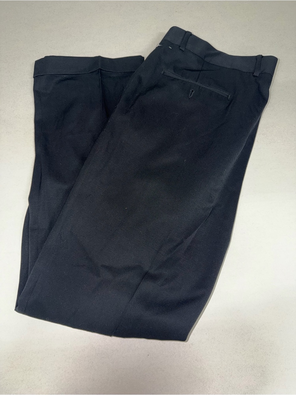 Mens Greg Peters Wool Dress Pants In Black Size 38x31